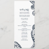 Marine Octopus bruiloft ceremonie programma Programmakaart (Achterkant)