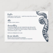 Marine Octopus Bruiloft Informatie Kaart (Voorkant)