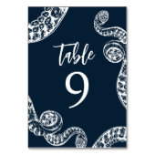 Marine Octopus Bruiloft Tafel Nummer Kaart (Voorkant)