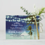 marine ombre strand bruiloft uitnodigingen (Staand voorkant)