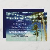 marine ombre strand bruiloft uitnodigingen (Voorkant / Achterkant)