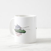 Marine One Helikopter met Amerikaanse vlag Koffiemok (Voorkant links)