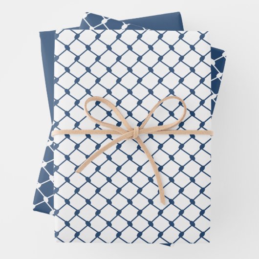 Marine Palestijnse Keffiyeh Patroon Ontwerp Inpakpapier Vel (In situ)