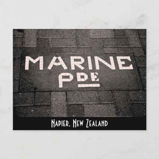 Marine Parade, Napier, Nieuw-Zeeland Briefkaart (Voorkant)