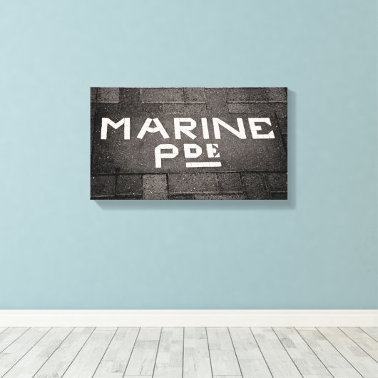 Marine Parade, Napier, Nieuw-Zeeland Canvas Afdruk (Insitu (Houten vloer))