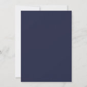 Marine Pastel Bloemige Waterverf Bruiloft Kaart (Achterkant)