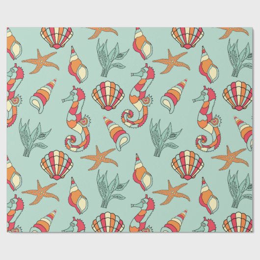 Marine Pattern Cadeaupapier (Vlak)