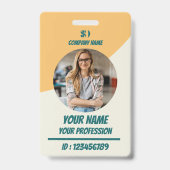 Marine personeelsfoto ID-badge Badge (Voorzijde)