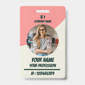 Marine personeelsfoto ID-badge Badge (Voorzijde)