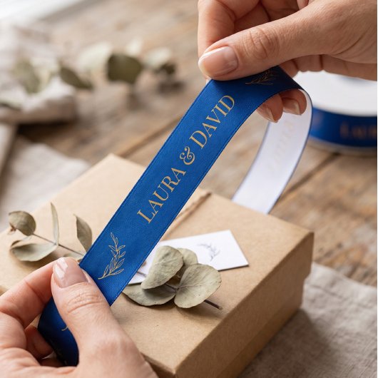 Marine Persoonlijk Trouwcadeau Lint