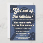 Marine Pickleball Feest Sportieve Paddles Verjaard Kaart (Voorkant)