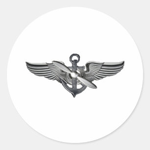 Marine Pilot Wings Ronde Sticker