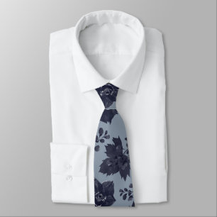 Marine Pioen Stof Blauw Elegante Trouw Halsband Stropdas
