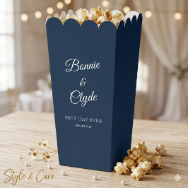 Marine Popcorn Favor Doos voor Elegante Vieringen Bedankdoosjes