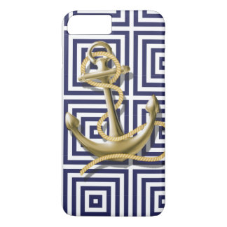 marine preppy patroon nautisch anker iPhone 8/7 plus hoesje