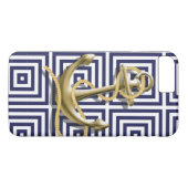 marine preppy patroon nautisch anker Case-Mate iPhone case (Achterkant (Horizontaal))