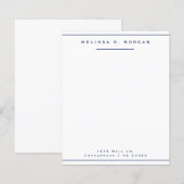 Marine Professionele Naam Adres Stationery Paper (Voorkant / Achterkant)