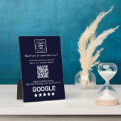 Marine QR-code | Google Zakelijke Review Weergave Fotoplaat (Zijkant)