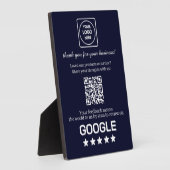 Marine QR-code | Google Zakelijke Review Weergave Fotoplaat (Zijkant)