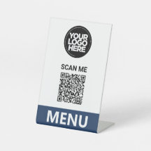 Marine QR-code menu | Logo contactloos modern