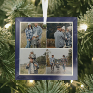 Marine rand 4 foto's maak je eigen collage glas ornament