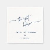 Marine repetitie diner de avond voor de bruiloft servet (Voorkant)