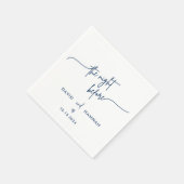 Marine repetitie diner de avond voor de bruiloft servet (Hoek)