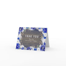 Marine roestige bloem bruiloft bedankt