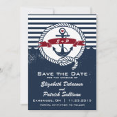 Marine roestige nautische save the date-aankondigi save the date (Voorkant)