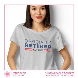 Marine Rood Officieel Met Pensioen Aanpasbaar T-shirt