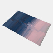 Marine Roze Abstracte Penseelstreken Deurmat (Schuin)