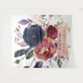 Marine Roze Bloemen Fotohokje Achtergrond Wandkleed (Voorkant (horizontaal))