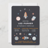 Marine Ruimte | Thema Galaxy Raket Kaart (Voorkant)