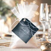 Marine rustieke boom luifel lichten Woodland bruil Bedankjes Labels