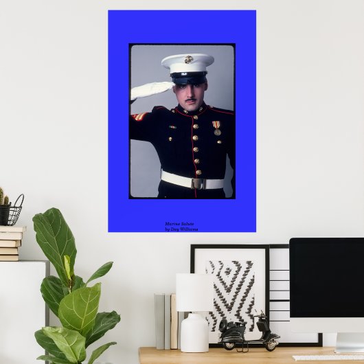 Marine Salute Poster (Thuiskantoor)