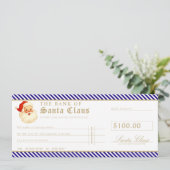 Marine Santa Cheque Cadeaubon Card Kaart (Staand voorkant)