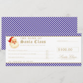 Marine Santa Cheque Cadeaubon Card Kaart (Voorkant / Achterkant)