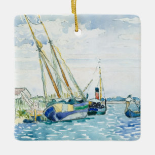 Marine Scene Boats bij Venice Keramisch Ornament