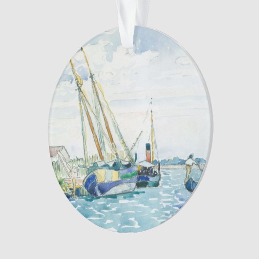 Marine Scene Boats bij Venice Ornament (voorkant)
