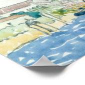 Marine Scene Boats bij Venice Poster (Hoek)
