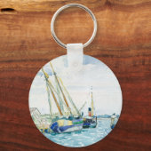 Marine Scene Boats bij Venice Sleutelhanger (Voorkant)