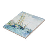 Marine Scene Boats bij Venice Tegeltje (Zijkant)