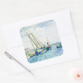 Marine Scene Boats bij Venice Vierkante Sticker (Envelop)