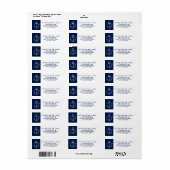 Marine schets witte anker monogram | etiket (Full Sheet)
