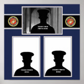 Marine Scrapbook Photo Collage Poster (Voorkant)