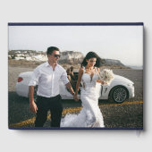 Marine Script Foto bruiloft gastenboek (Achterkant)