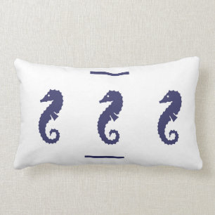 marine SEAHORSE op witte PILLOW-kustwateren Kussen