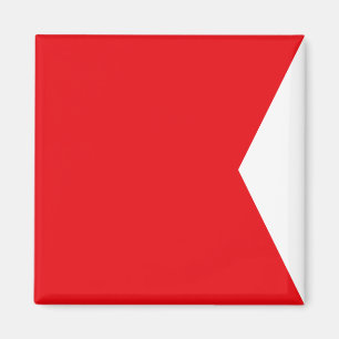 Marine seinvlag: Letter "B" (Bravo) Magneet
