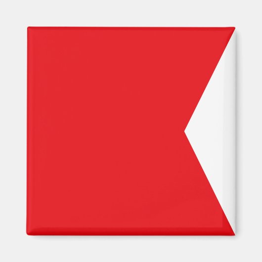 Marine seinvlag: Letter "B" (Bravo) Magneet (Voorkant)