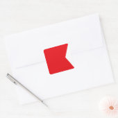 Marine seinvlag: Letter "B" (Bravo) Vierkante Sticker (Envelop)